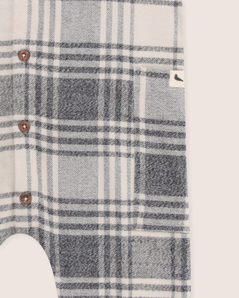 Multicolour Brushed Check Print Romper