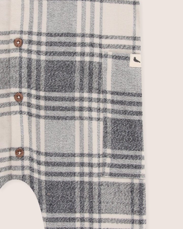 Multicolour Brushed Check Print Romper