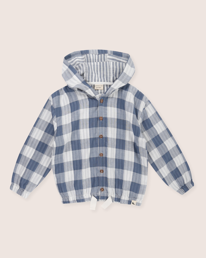 Multicolour Marine Check Print Hoodie