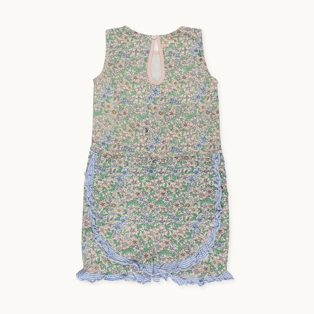 organic cotton floral print and ruffle  sleeveless playsuit - image 3