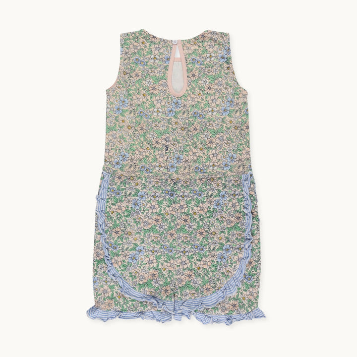 organic cotton floral print and ruffle  sleeveless playsuit - image 3