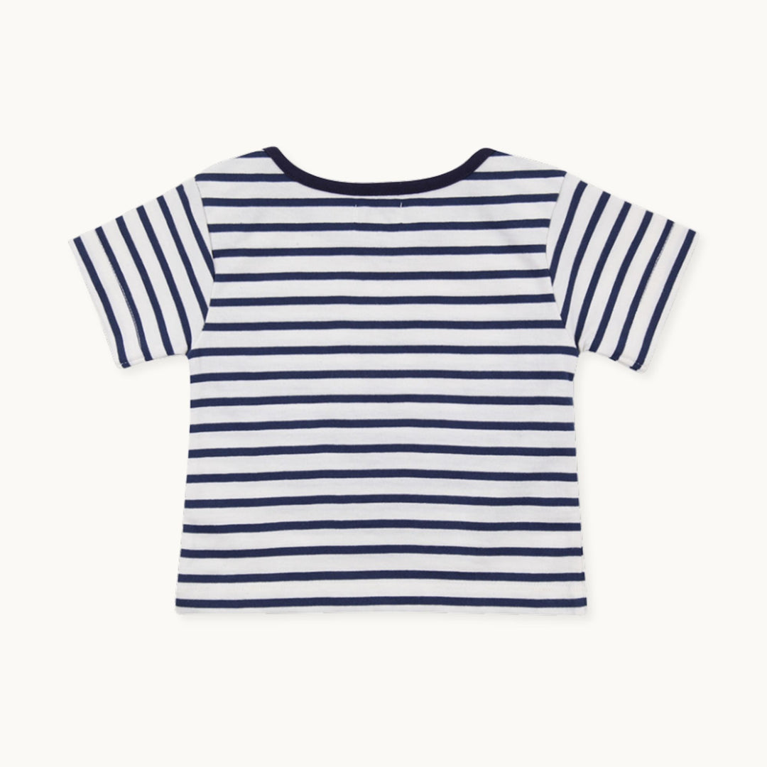 Multicoloured Seagull Print Baby Romper Stripe Top - image 5