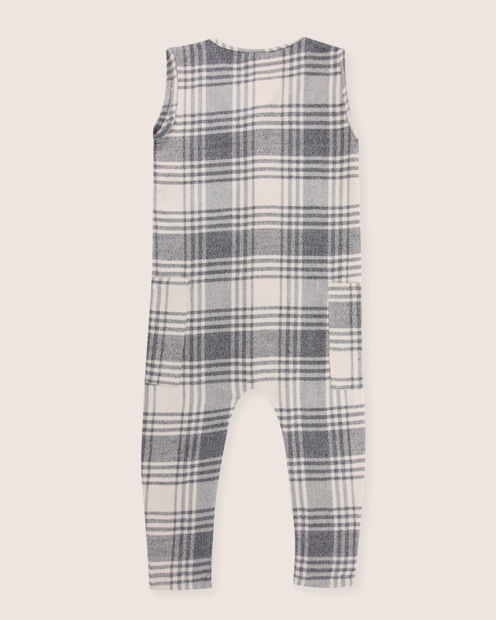 Multicolour Brushed Check Print Romper