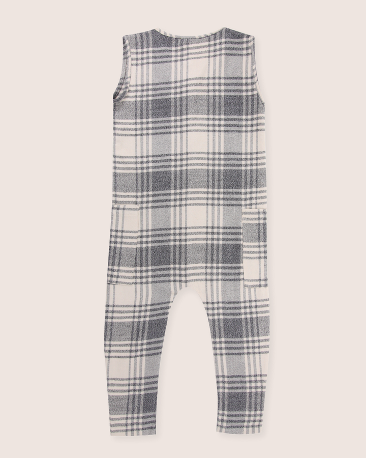Multicolour Brushed Check Print Romper