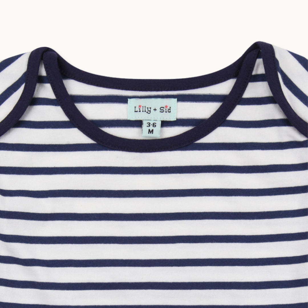 Multicoloured Seagull Print Baby Romper Stripe Top - image 3