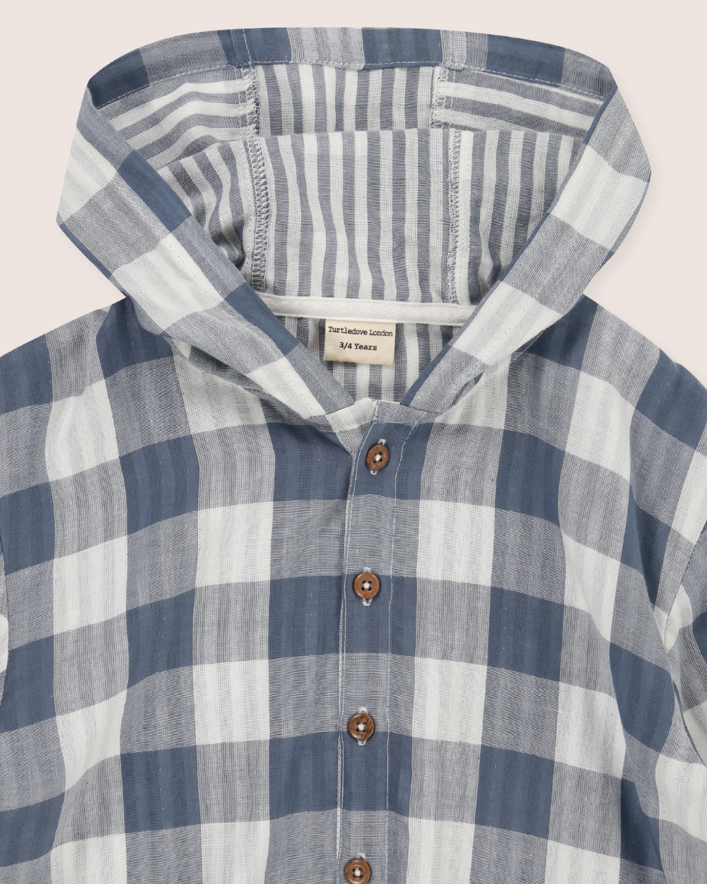 Multicolour Marine Check Print Hoodie