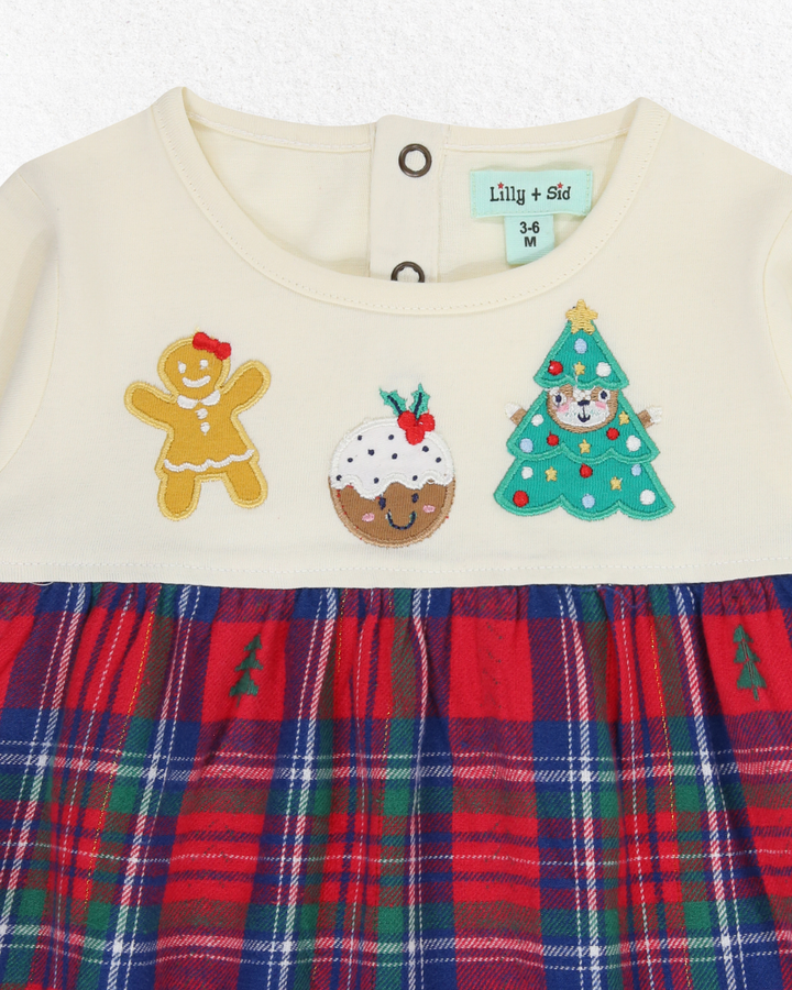 Festive Mix & Match Dress With Applique