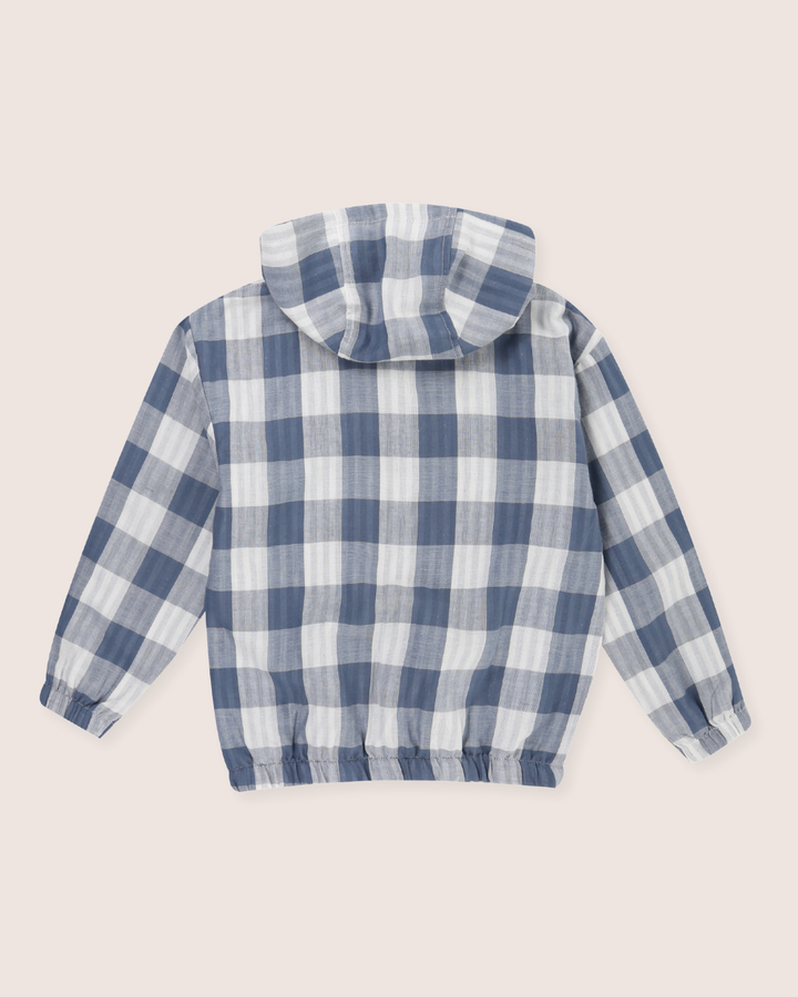 Multicolour Marine Check Print Hoodie