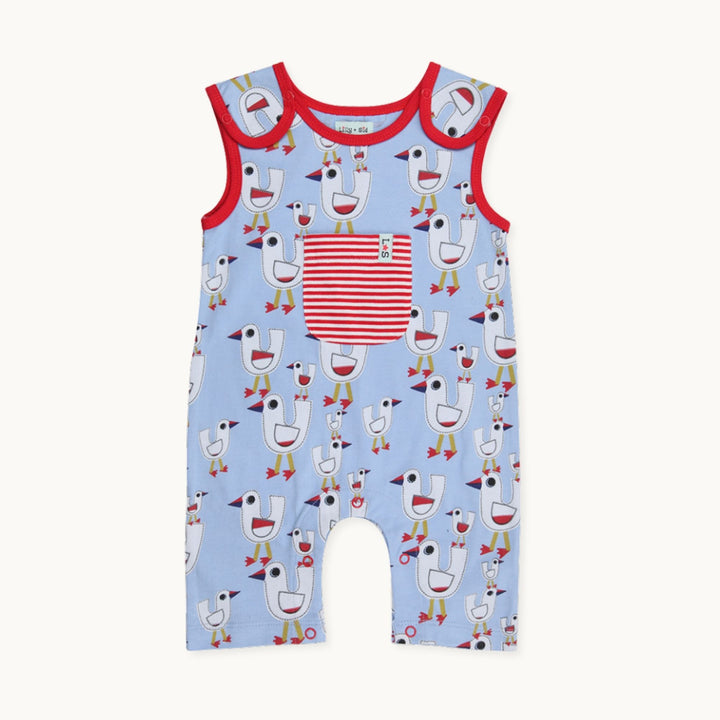 Multicoloured Seagull Print Baby Romper Seagull Dungarees - image 6