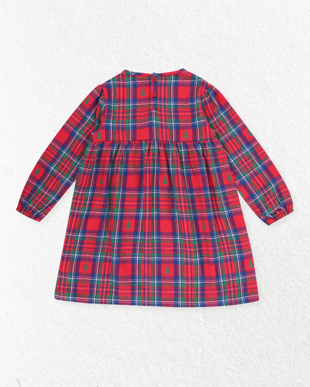 Applique Hem Tartan Dress