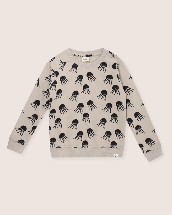 Grey Jellyfish Print Sweatshirt