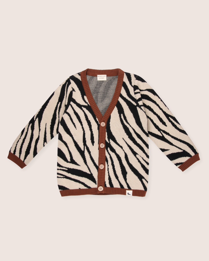 Multicolour Zebra Print Cardigan