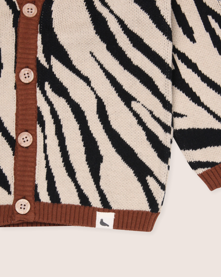 Multicolour Zebra Print Cardigan