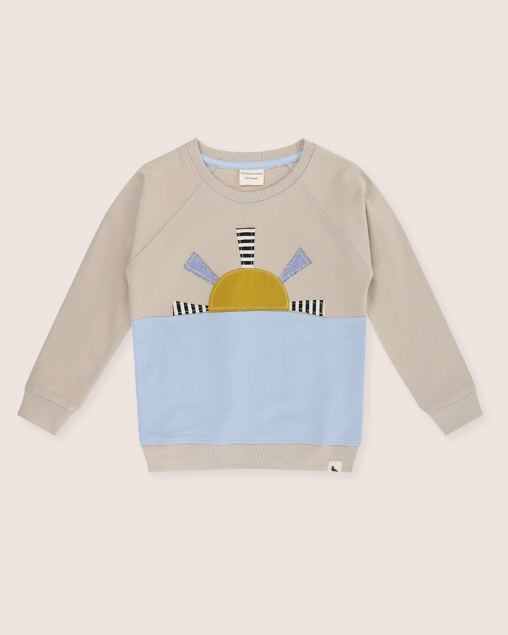 Beige Colourblock Sweatshirt