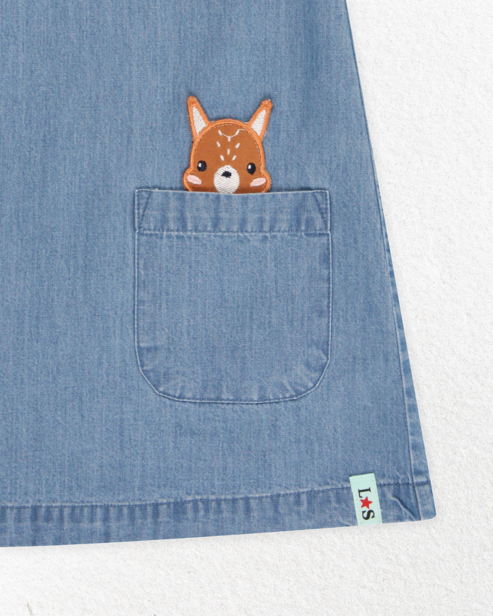 Lilly + Squirrel Pocket Denim Dress