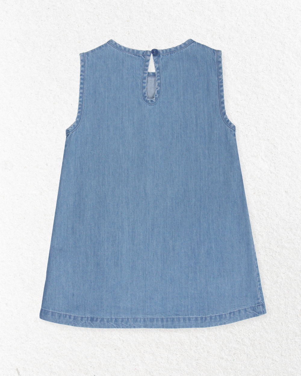 Kids Lilly + Squirrel Pocket Denim Dress - back