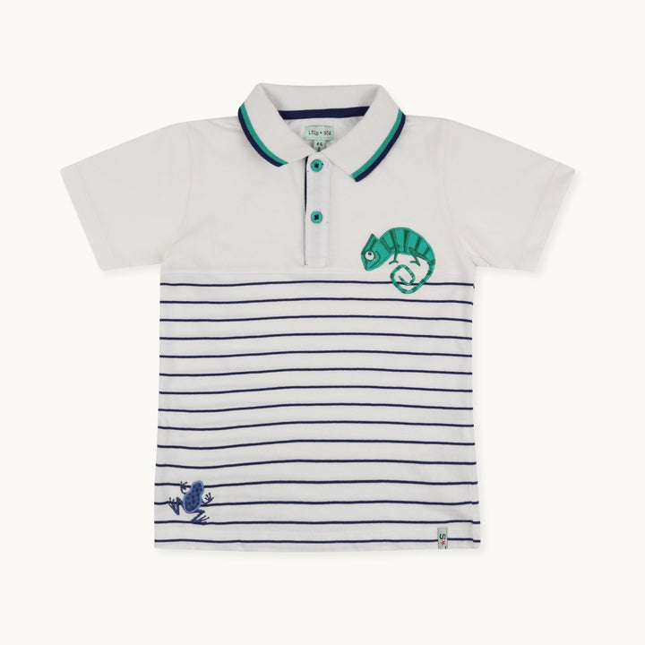 White Lizard And Friends Applique T-Shirt