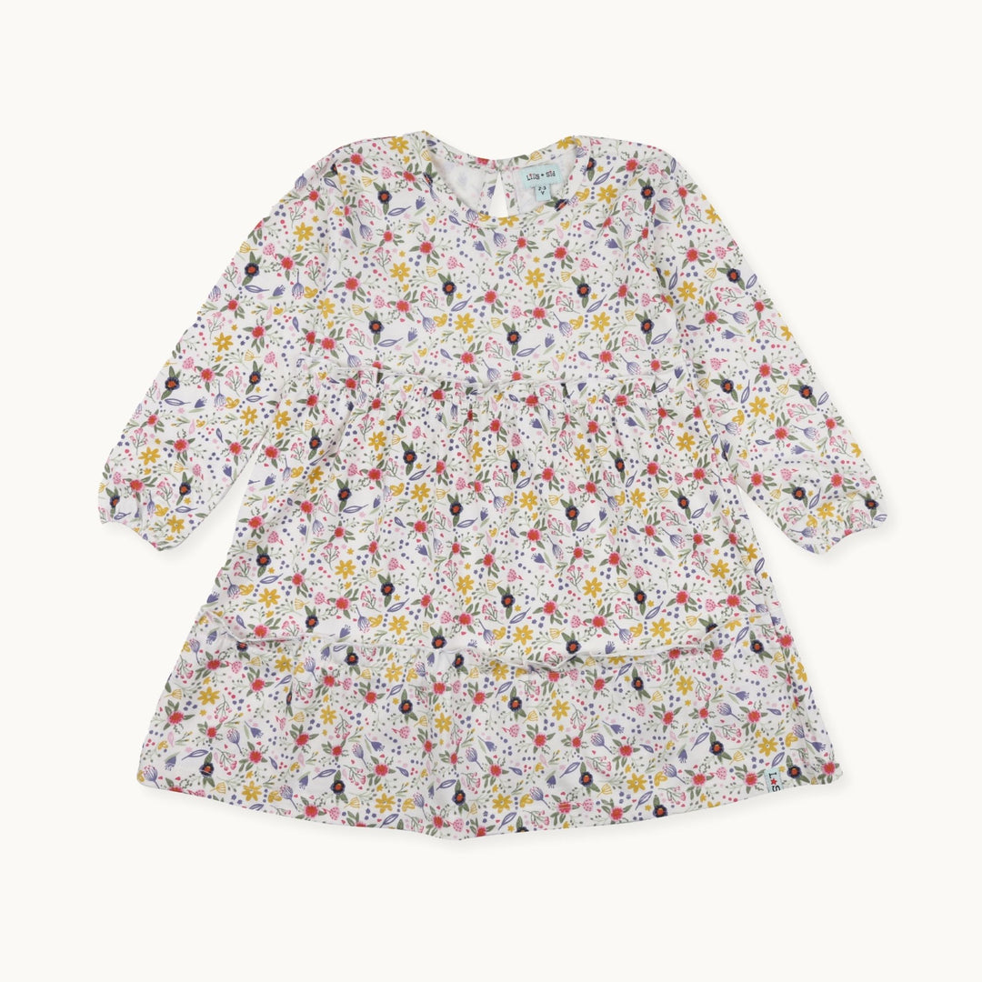 organic cotton kids Floral Print Tiered Dress
