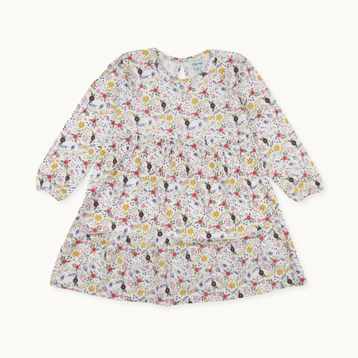 organic cotton kids Floral Print Tiered Dress