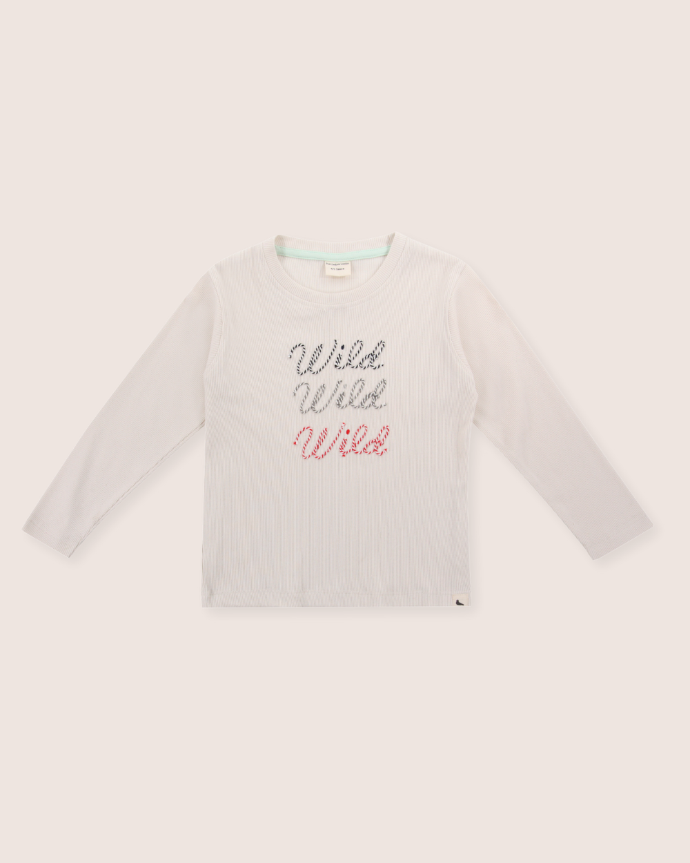 White Wild Solgan Print Top