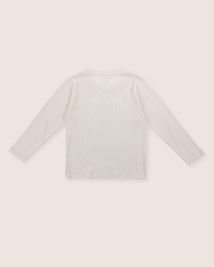 White Wild Solgan Print Top