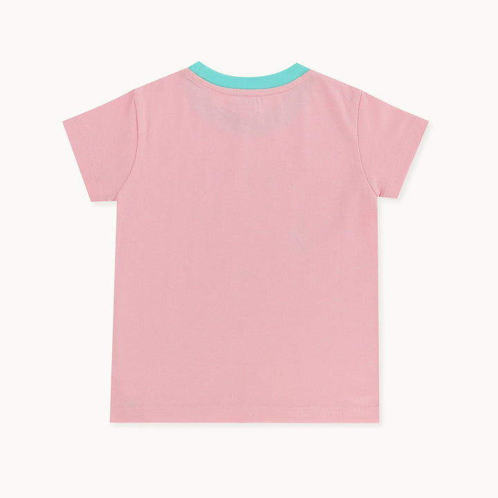 organic cotton Pink Beach Print short sleeve Top - image 3