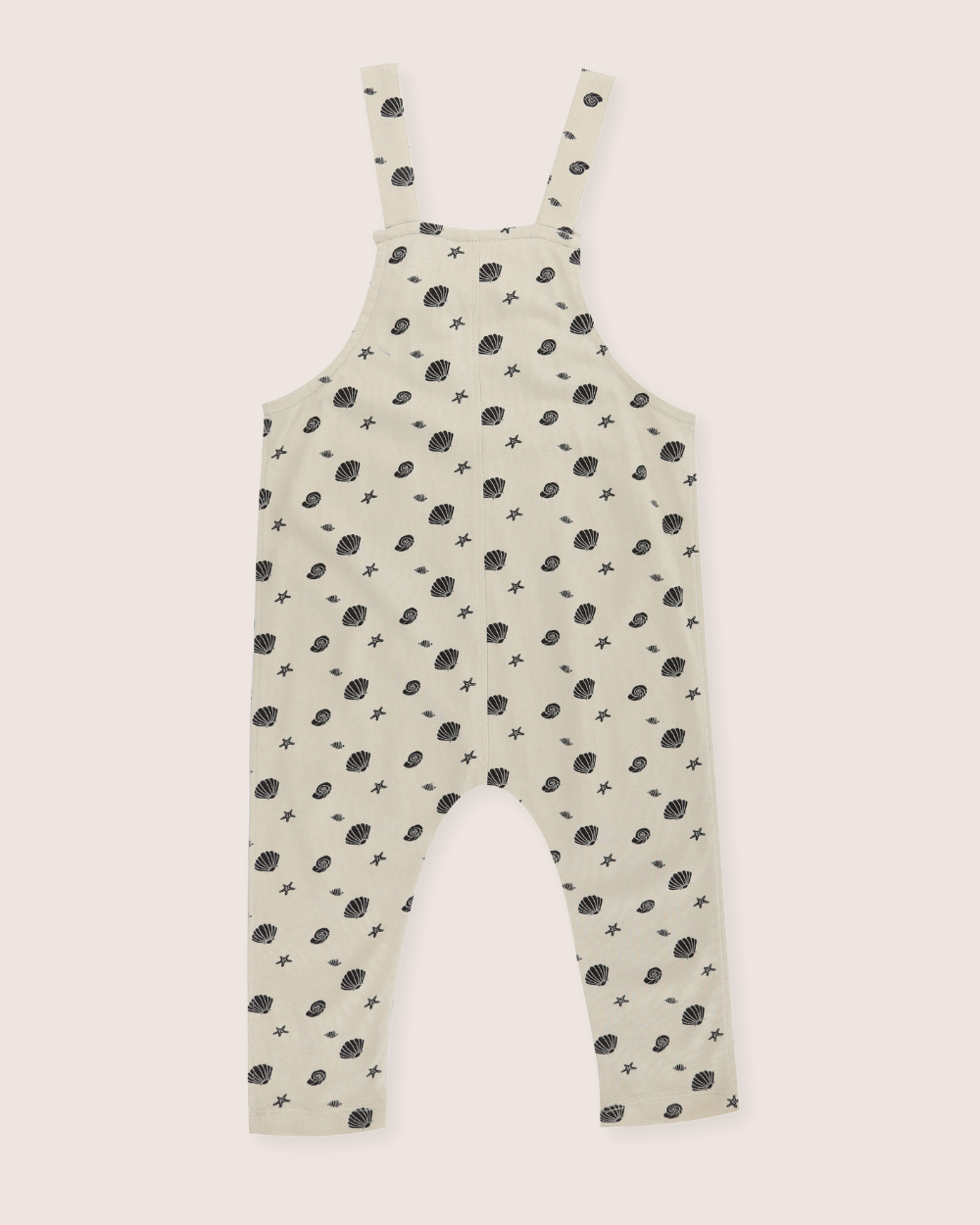Stone Seashell Print Dungarees