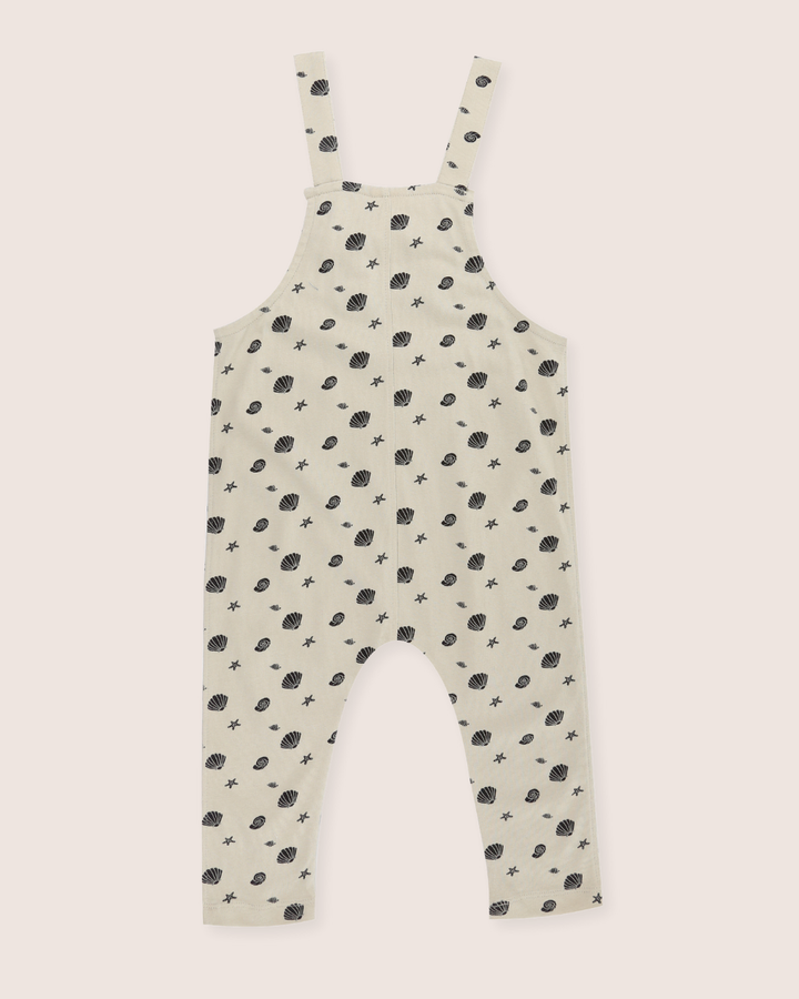 Stone Seashell Print Dungarees