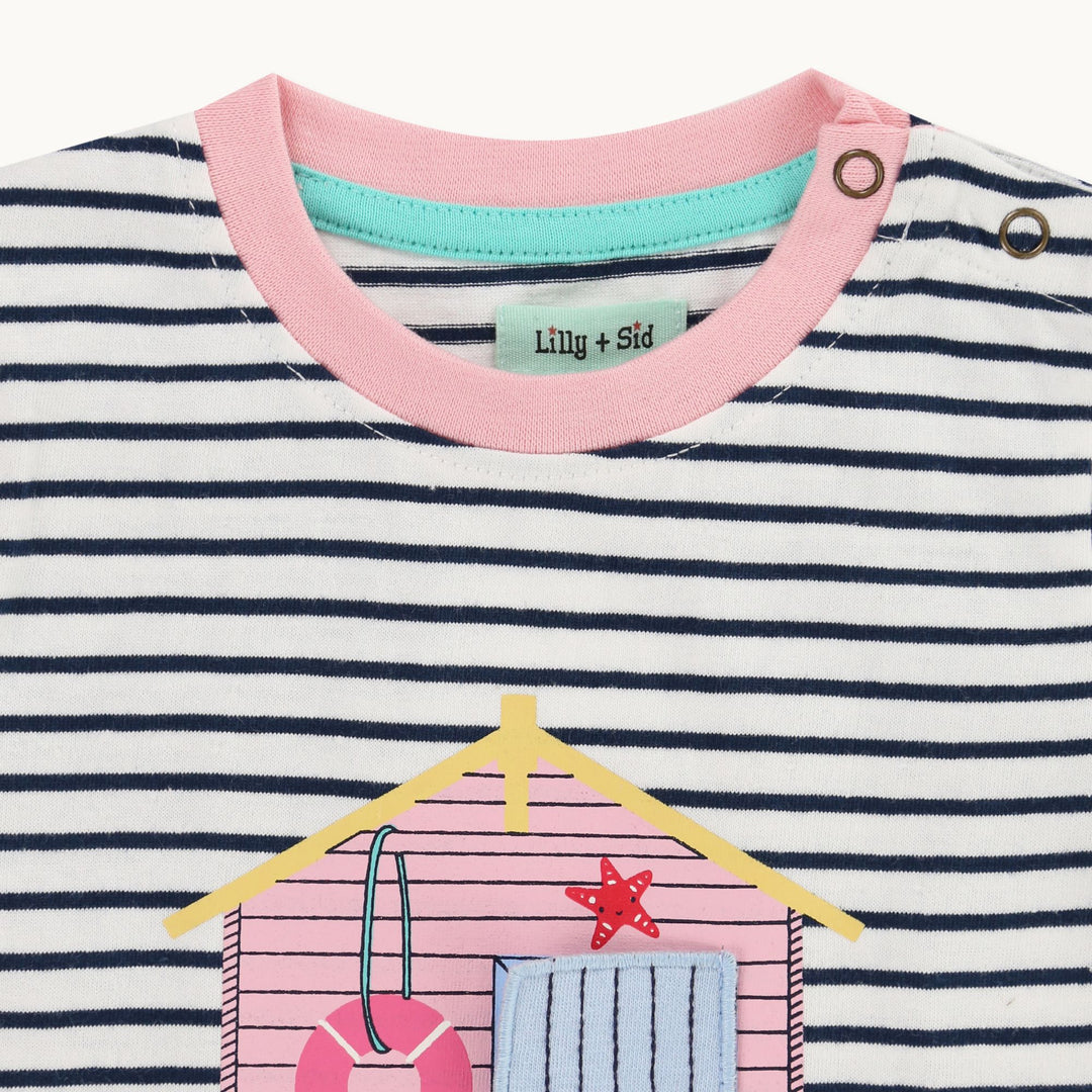 organic cotton Multicoloured Lilly At The Beach Print Top And Short Set - image 3