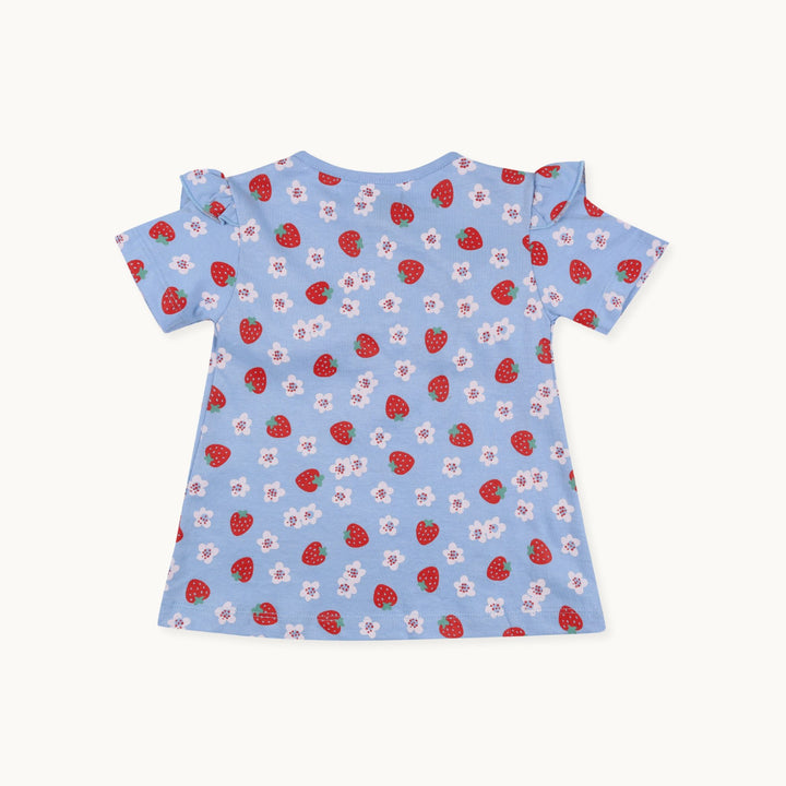 organic cotton Multicoloured Strawberry Print Top And Legging Set- image 3