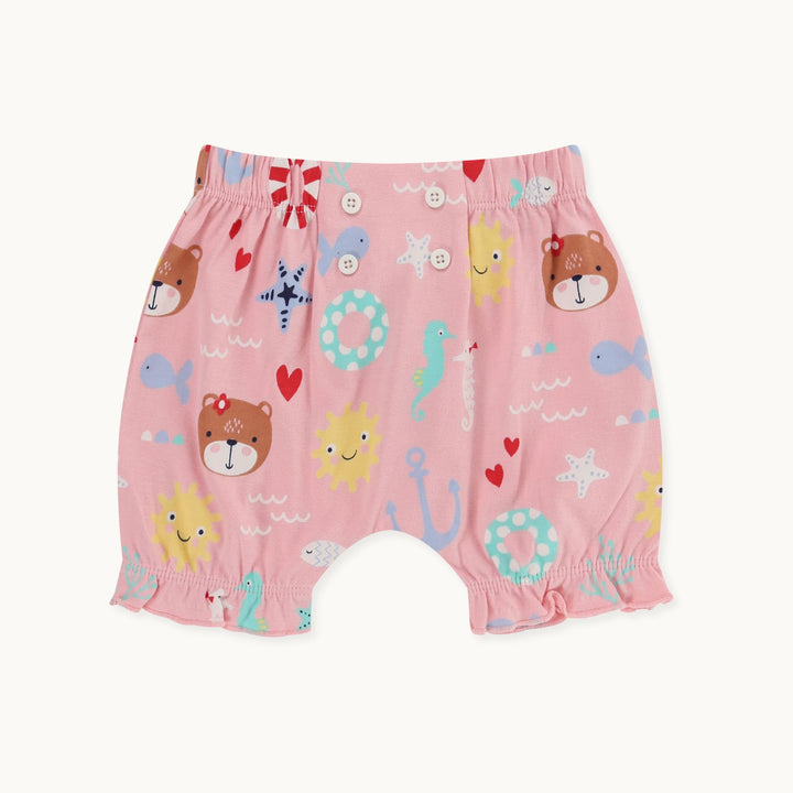 organic cotton Multicoloured Lilly At The Beach Print Top And Short Set - image 5