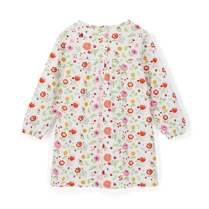 Floral patterned dress on a white background