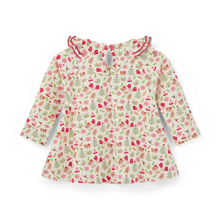 Children's jacket with a floral pattern on a white background