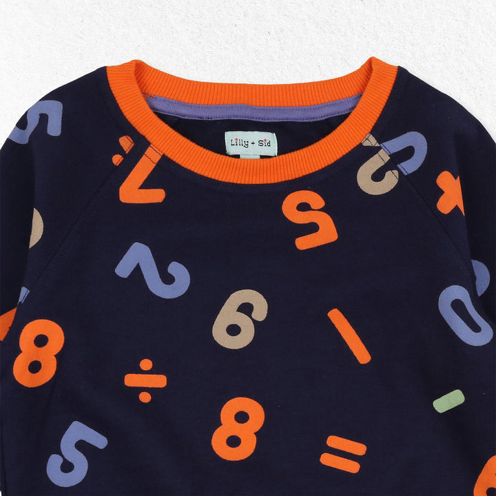 Numbers Print Sweatshirt
