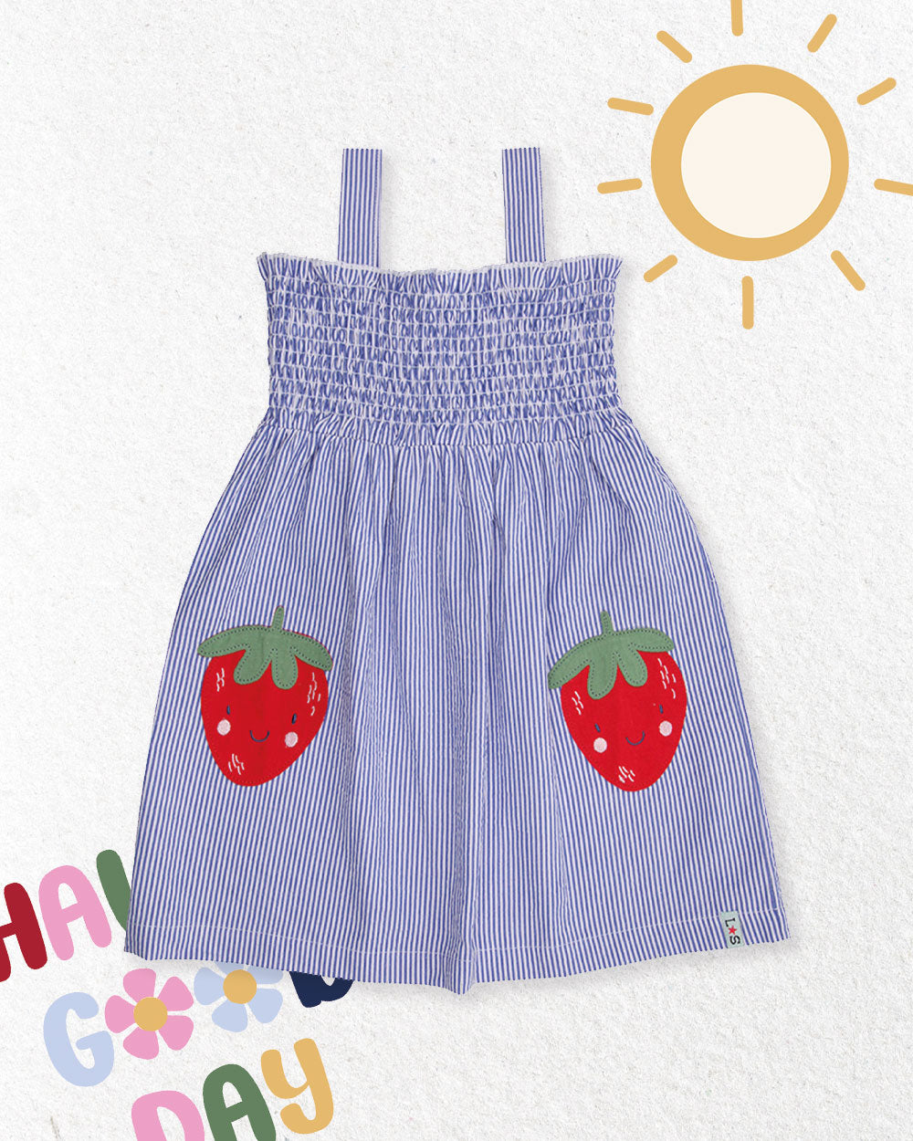 Strawberry Applique Sun Dress