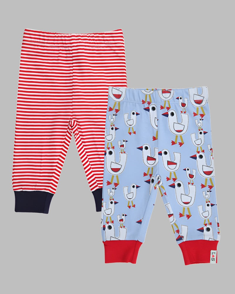 Sandy Seagull & Stripe Leggings - 2 Pack