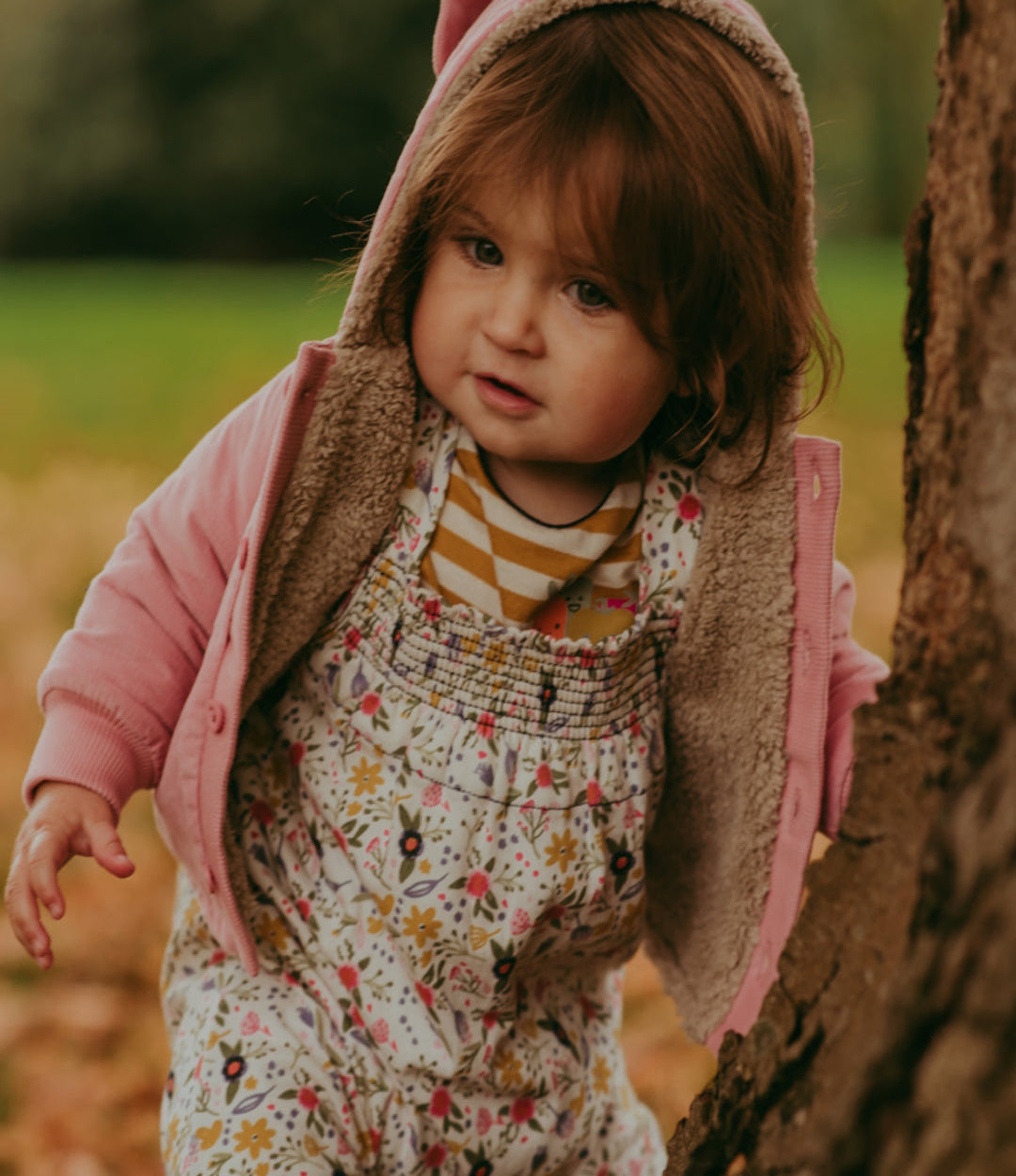 Floral Print Dungarees