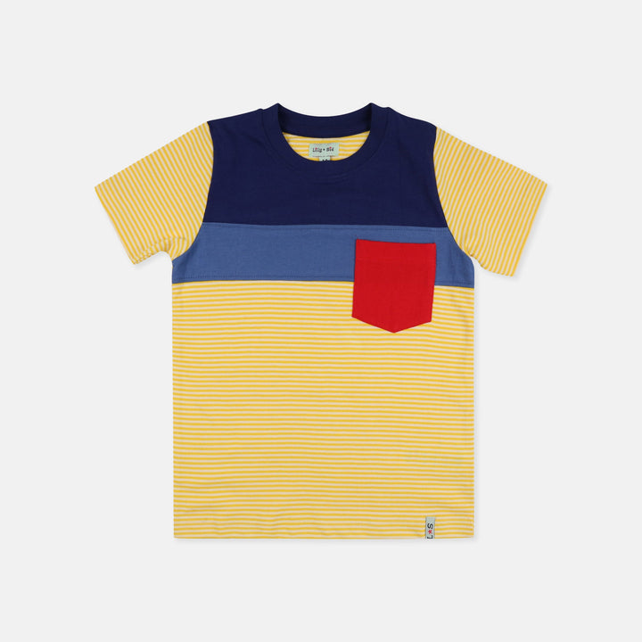 Yellow Colour Block T-Shirt