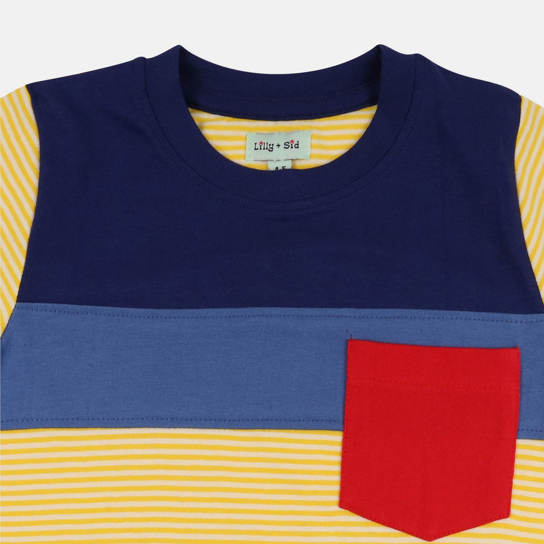 Yellow Colour Block T-Shirt