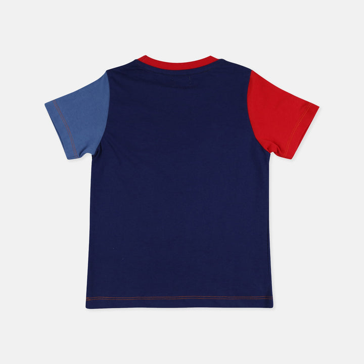 Navy Yeah Slogan Print T-Shirt