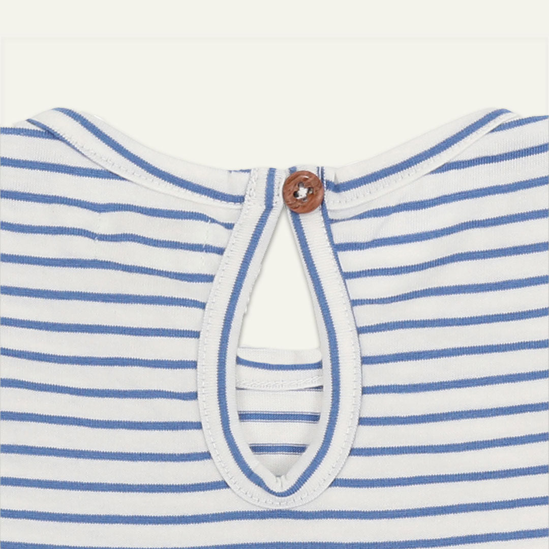Navy Check And Stripe Dress