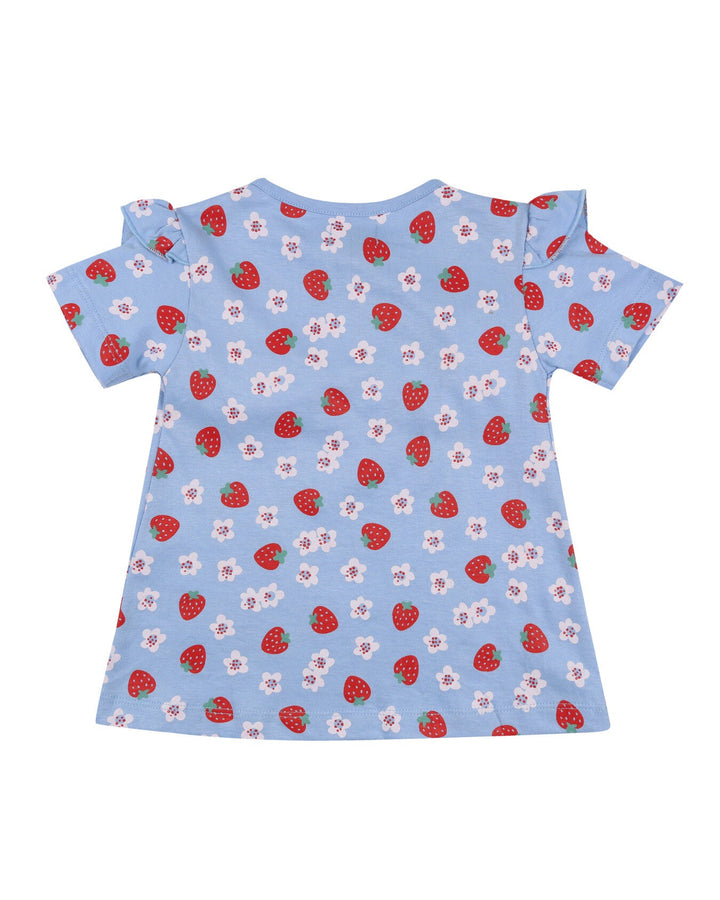 organic cotton Multicoloured Strawberry Print Top And Legging Set- image 3