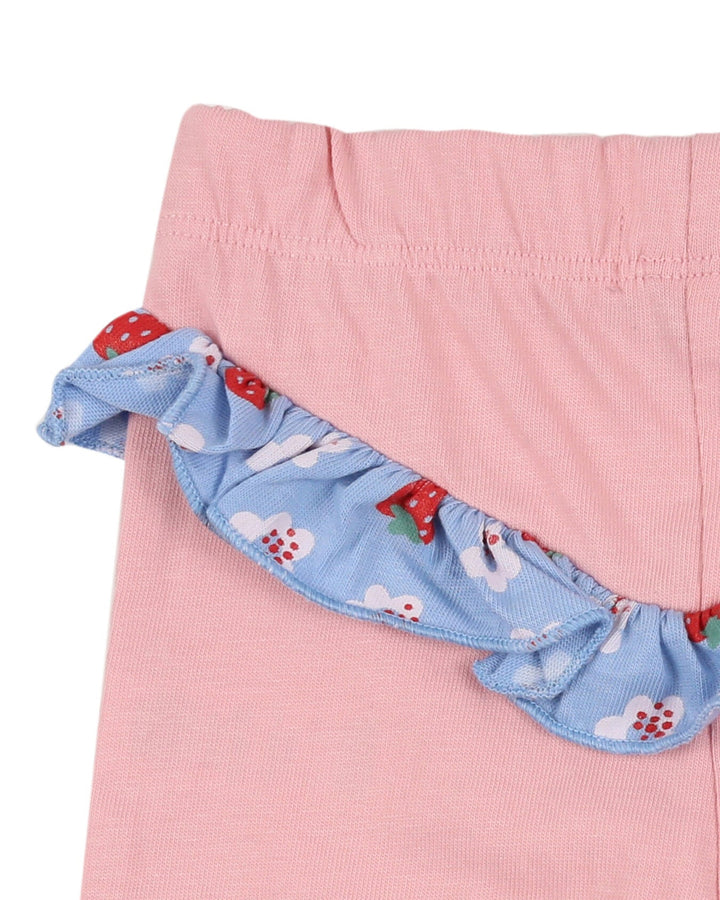 organic cotton Multicoloured Strawberry Print Top And Legging Set- image 4