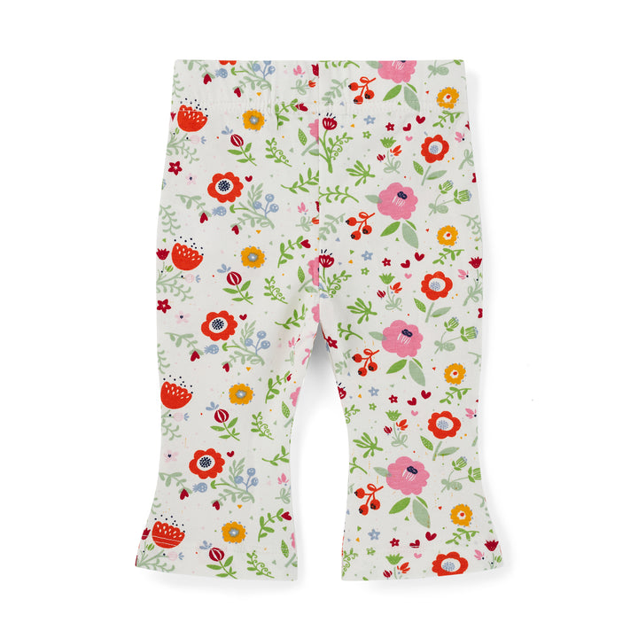 Floral-patterned pants on a white background