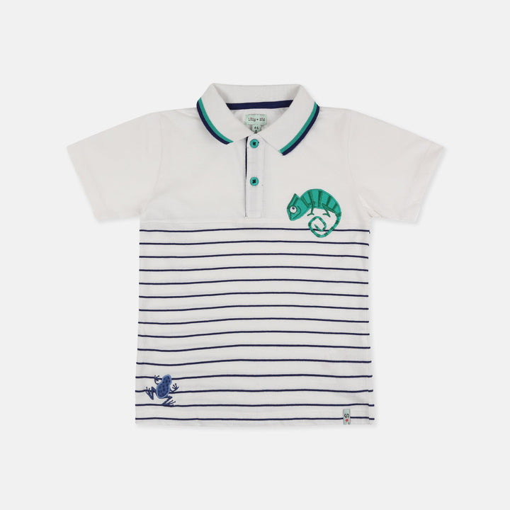 White Lizard And Friends Applique T-Shirt