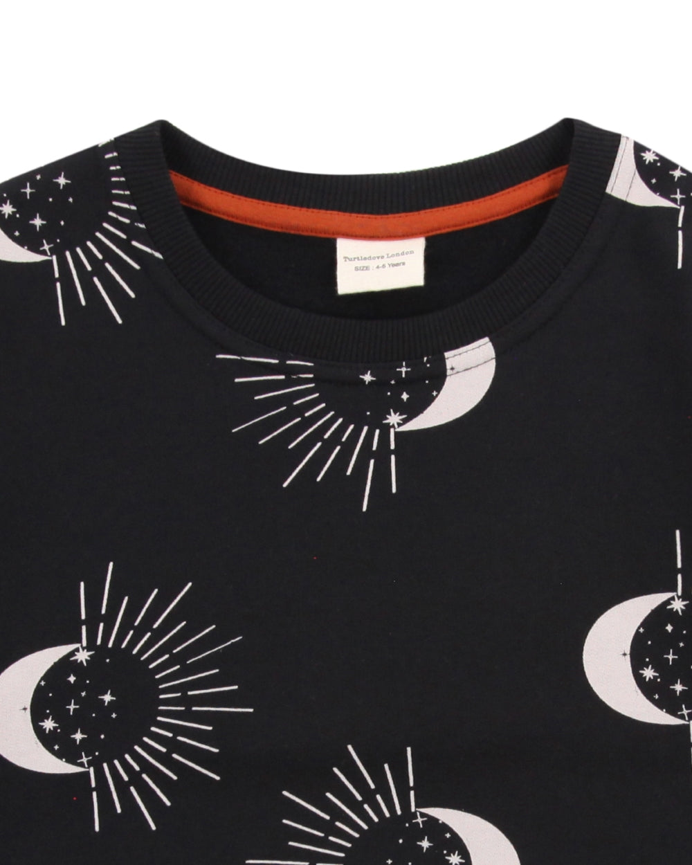 Black Astrology Print Sweatshirt