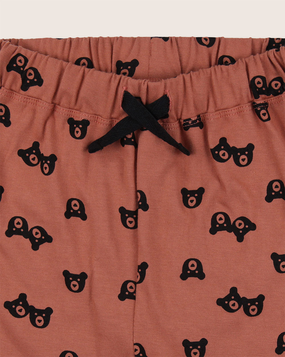 Red Bear Print Shorts