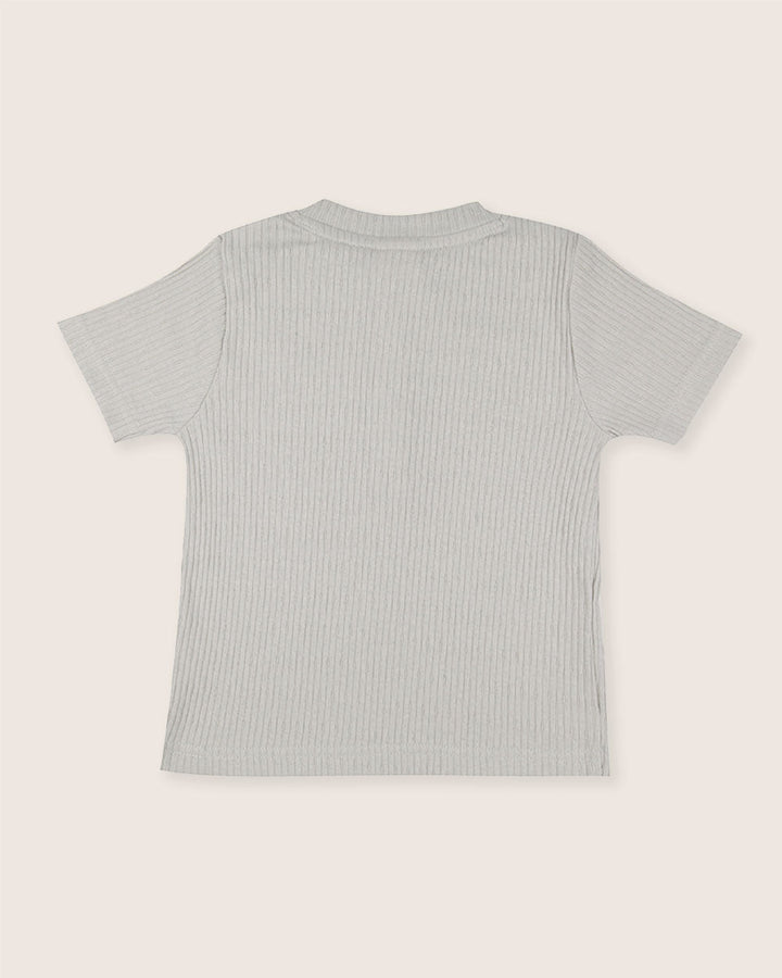 Light Green Rib T-shirt & Short Set