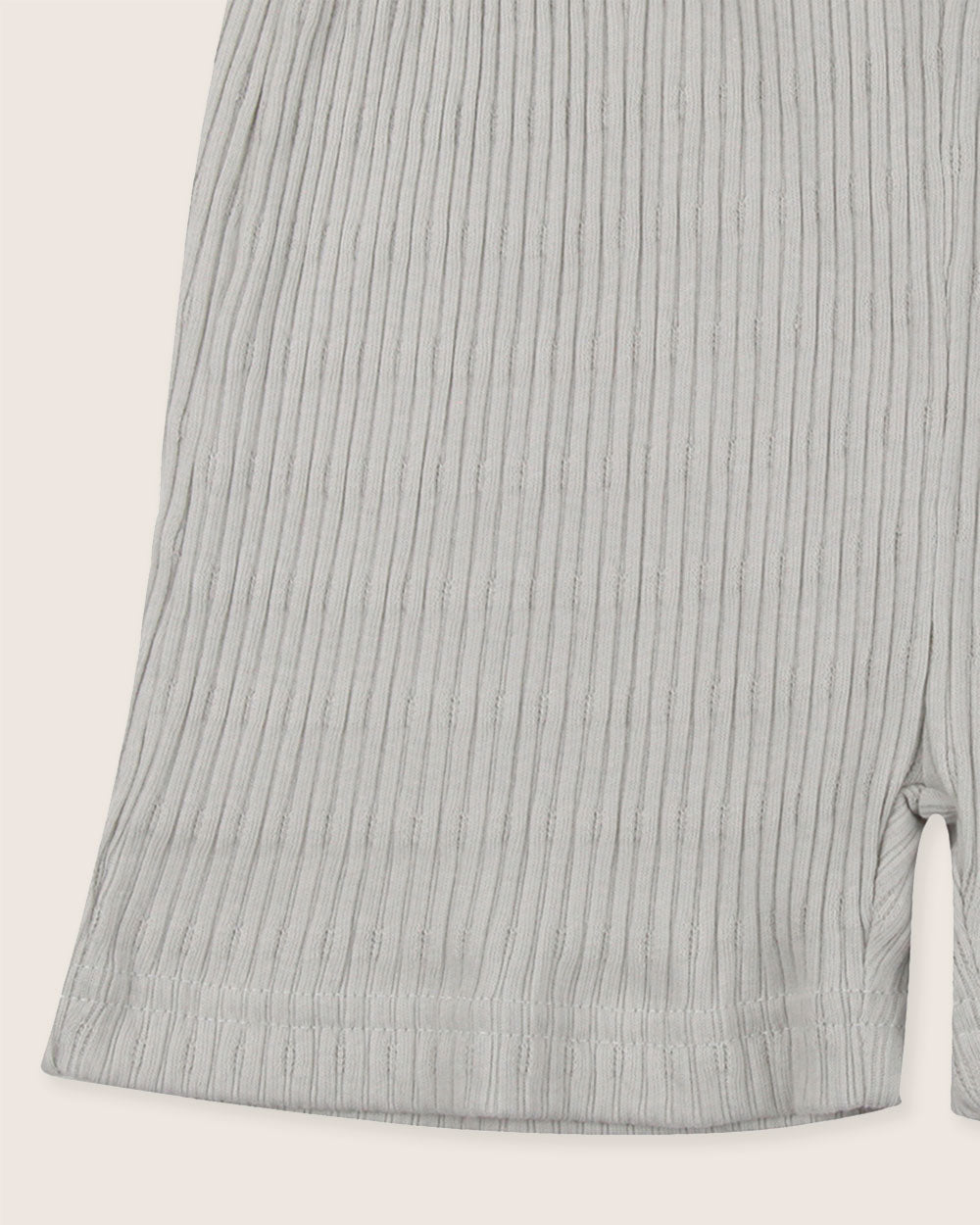Light Green Rib T-shirt & Short Set