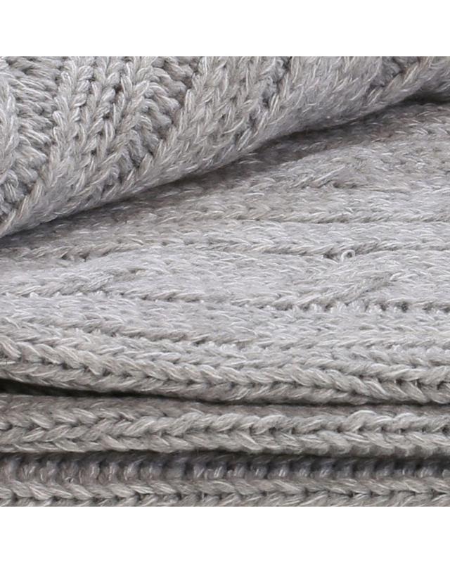 kids Grey Marl Cable Knitted Blanket - image 2